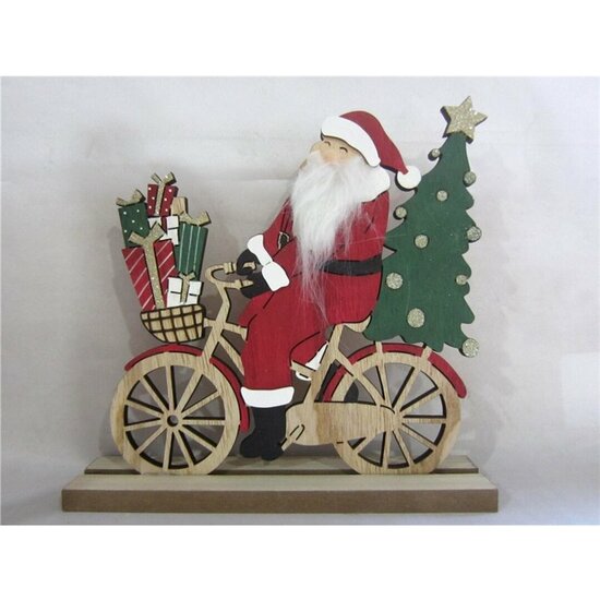 SANTA CLAUS EN BICICLETA 23X23X5CM image 0