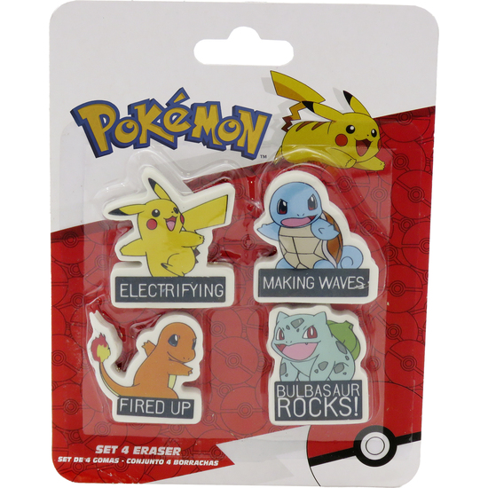 BLISTER 4 GOMAS BORRAR POKEMON image 0