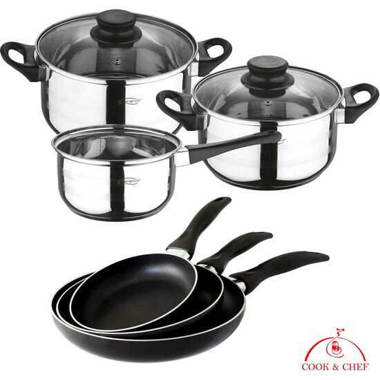 SAN IGNACIO - TOP KITCHEN MENAJE: PACK DE 3 SARTENES + BATERÍA DE COCINA 5 PIEZAS image 2