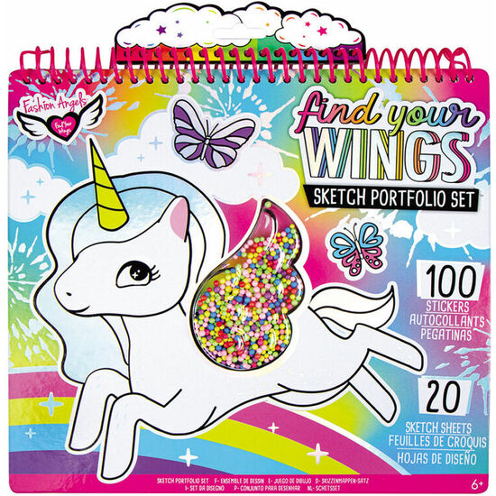 ALBUM DE DIBUJOS FANTASIA DEL UNICORNIO FASHION ANGELS CRAYOLA image 0