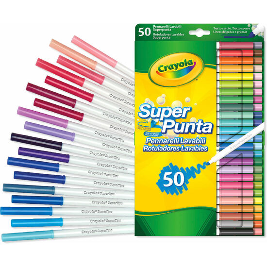 BLISTER 50 ROTULADORES CRAYOLA SUPER TIPS image 0