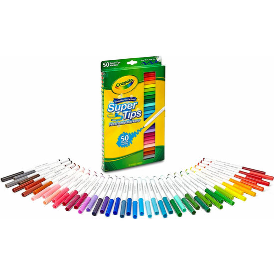 BLISTER 50 ROTULADORES CRAYOLA SUPER TIPS image 1