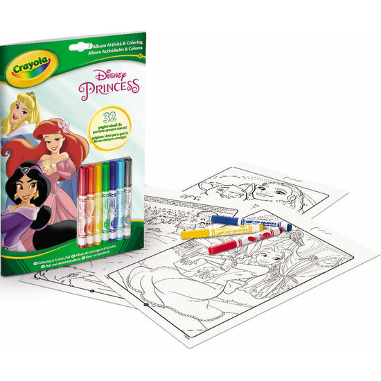 BLISTER 7 ROTULADORES + LIBRO ACTIVIDADES PRINCESAS DISNEY CRAYOLA image 0