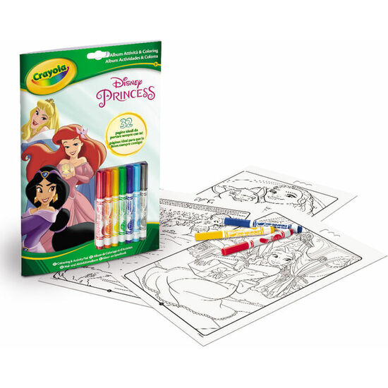 BLISTER 7 ROTULADORES + LIBRO ACTIVIDADES PRINCESAS DISNEY CRAYOLA image 1