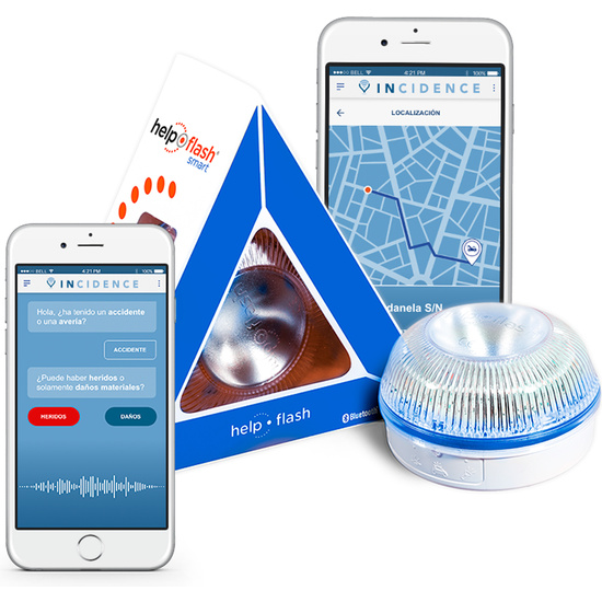 HELP FLASH SMART - V16 CON GEOLOCALIZACIÓN BLUETOOTH POR INCIDENCE APP - AUTÓNOMA, V16 PRESEÑALIZACIÓN PELIGRO Y LINTERNA, HOMOLOGADA, NORMATIVA DGT, image 6