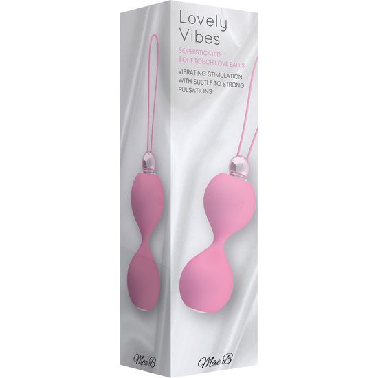 SOFT TOUCH VIBR LOVE BALLS PINK image 1
