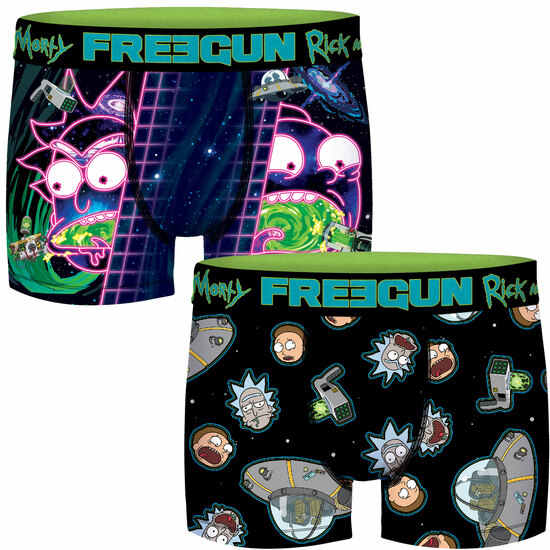 2X BOXER CALZONCILLO FREEGUN ROCK Y MORTY PARA HOMBRE image 0