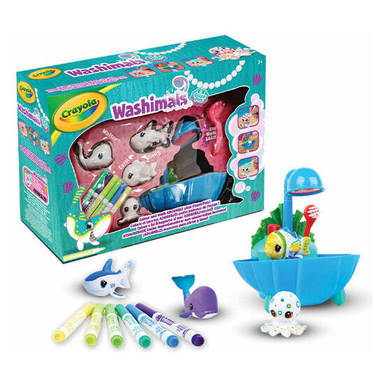 SET ACCESORIOS OCEAN + 4 MASCOTAS MARINAS WASHIMALS CRAYOLA image 0