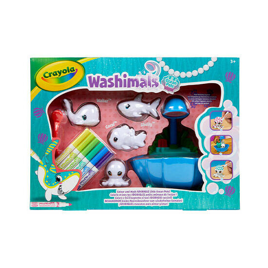 SET ACCESORIOS OCEAN + 4 MASCOTAS MARINAS WASHIMALS CRAYOLA image 1