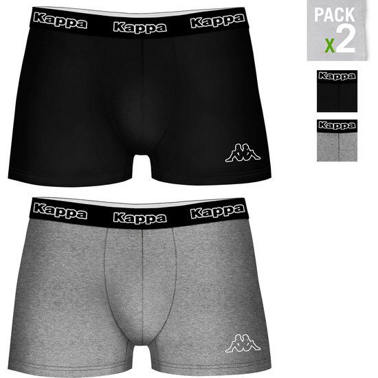 PACK 2 CALZONCILLOS KAPPA EN COLOR NEGRO Y GRIS PARA HOMBRE image 0