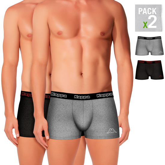 PACK 2 CALZONCILLOS KAPPA EN COLOR GRIS CLARO Y GRIS OSCURO PARA HOMBRE image 1