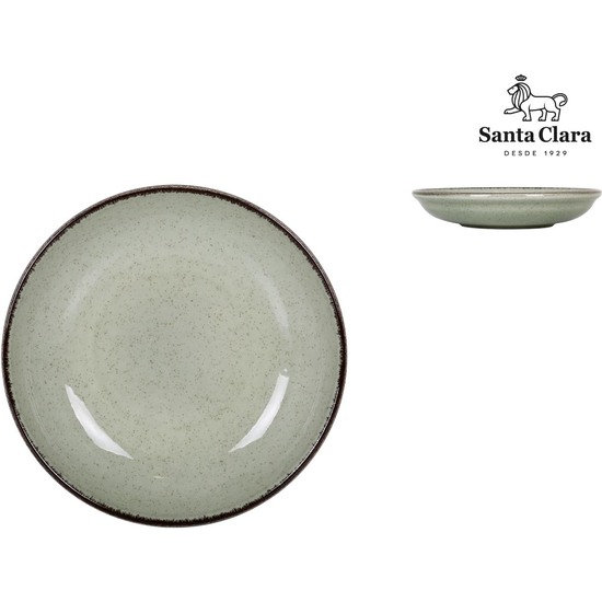 PLATO HONDO 21CM STA CL VERDE SALVORA image 0