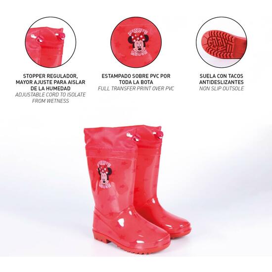 BOTAS LLUVIA PVC MINNIE RED image 4