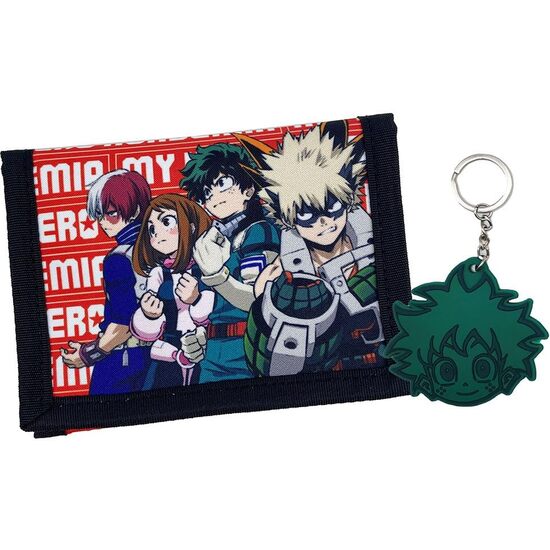SET CARTERA + LLAVERO MY HERO ACADEMIA image 0