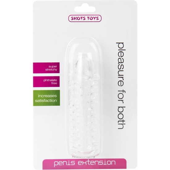 REALISTIC SPIKEY PENIS EXTENSION CLEAR image 1