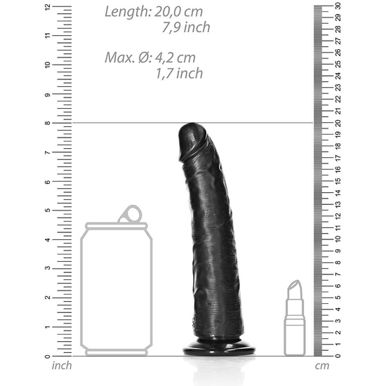 REALROCK - SLIM REALISTIC DILDO WITH SUCTION CUP - 7/ 18 CM image 2
