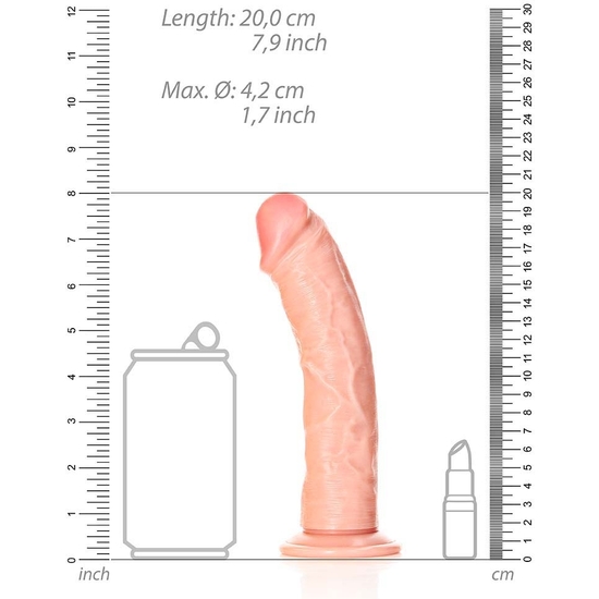 REALROCK - CURVED REALISTIC DILDO WITH SUCTION CUP - 7/ 18 CM image 2