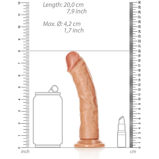 REALROCK - CURVED REALISTIC DILDO WITH SUCTION CUP - 7/ 18 CM image 2