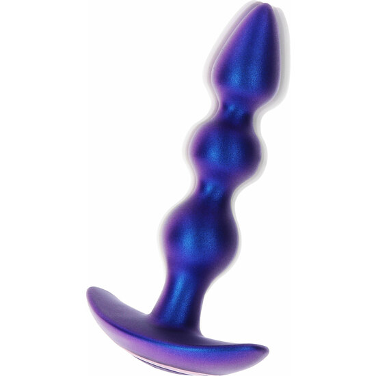 THE BOLD BEADED VIBR ANAL PLUG BLUE image 0