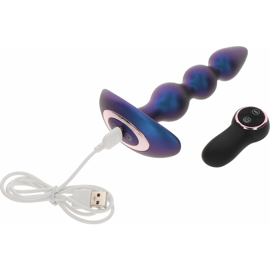 THE BOLD BEADED VIBR ANAL PLUG BLUE image 4