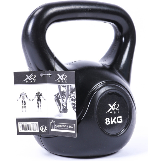 XQMAX CEMENT KETTLEBELL 8KG IN BLACK COLOR. EACH WITH FULL HANG TAG./ 205X180X270MM image 0
