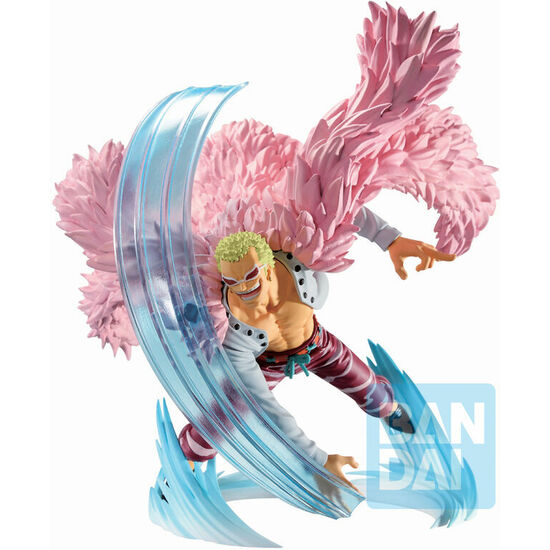 FIGURA ICHIBANSHO DONQUIXOTE DOFLAMINGO DUEL MEMORIES ONE PIECE 9CM image 0