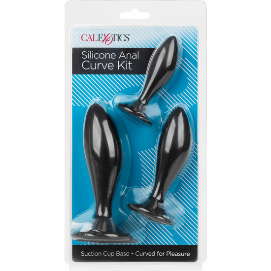 SILICONE ANAL CURVE KIT BLACK image 1