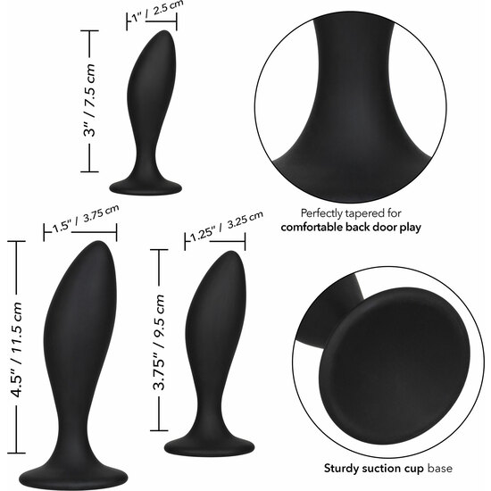 SILICONE ANAL CURVE KIT BLACK image 3