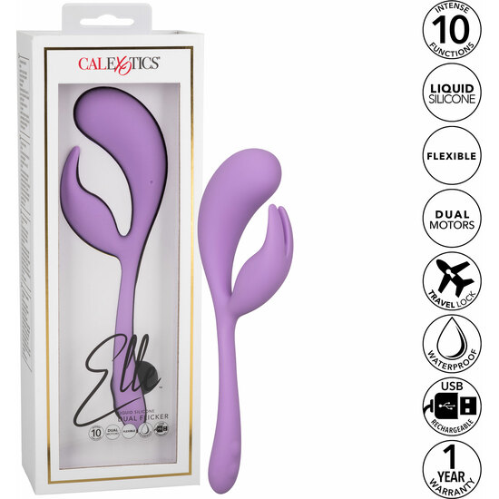 LIQUID SILICONE DUAL FLICKER - PURPLE image 1