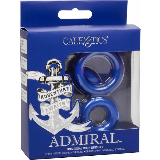 ADMIRAL COCK RING SET - BLUE image 1