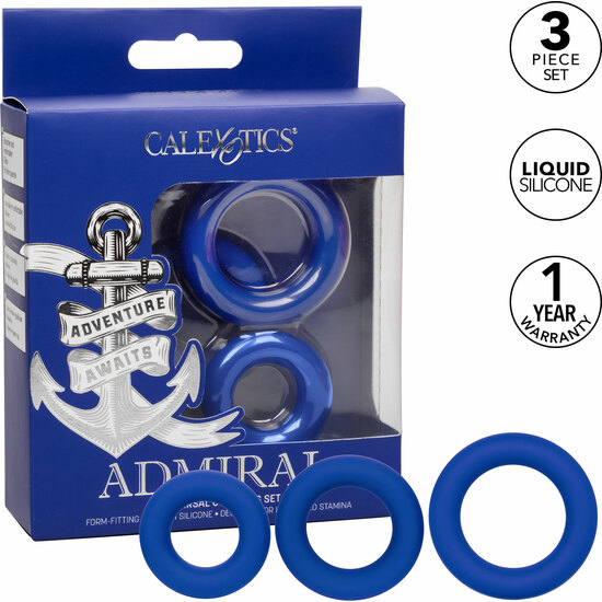 ADMIRAL COCK RING SET - BLUE image 4