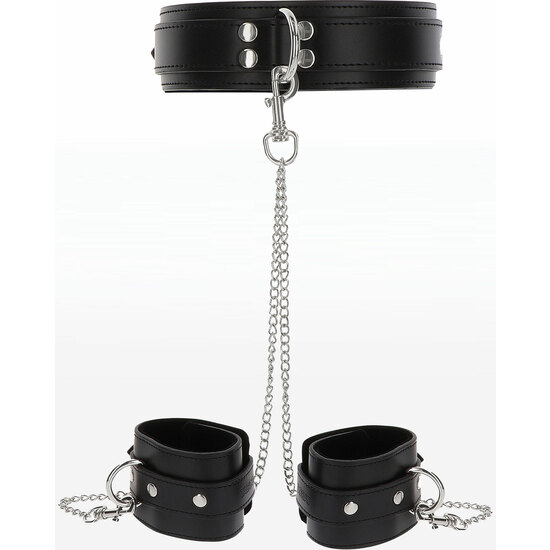 HEAVY COLLAR AND WRIST CUFFS - BLACK image 0