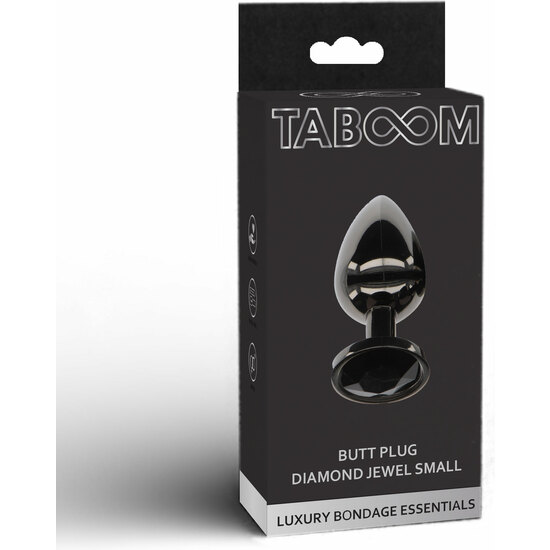 BUTT PLUG WITH DIAMOND JEWEL S - BLACK image 1