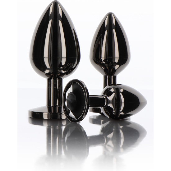 BUTT PLUG WITH DIAMOND JEWEL S - BLACK image 4