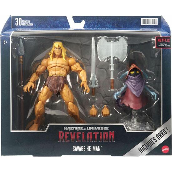 FIGURA HE-MAN SAVAGE MASTERS OF THE UNIVERSE REVELATION MASTERVERSE 18CM image 0
