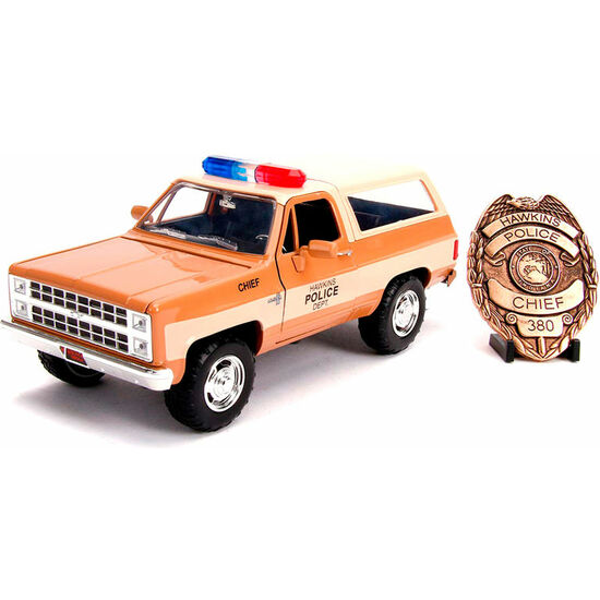 COCHE METAL CHEVY K5 BLAZE 1980 STRANGER THINGS + PLACA image 0