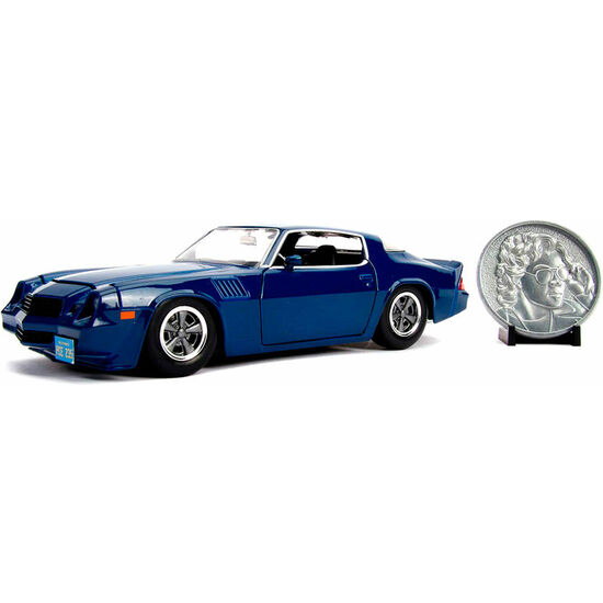 COCHE METAL CHEVY CAMARO 1979 Z28 STRANGER THINGS + MONEDA image 0