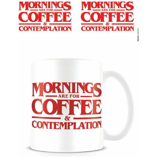 TAZA MORNINGS ARE FOR COFFEE STRANGER THINGS image 0
