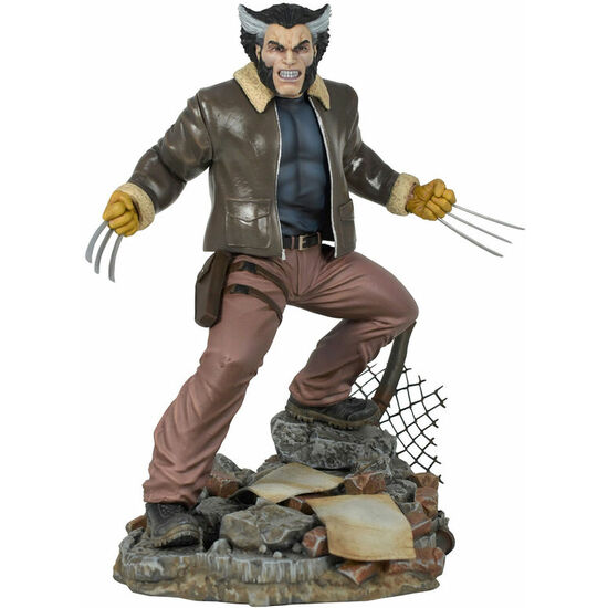 FIGURA DIORAMA LOBEZNO X-MEN MARVEL 23CM image 0