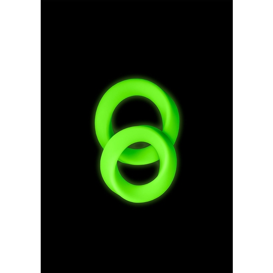 OUCH! - 2 PCS COCK RING SET - GLOW IN THE DARK image 0