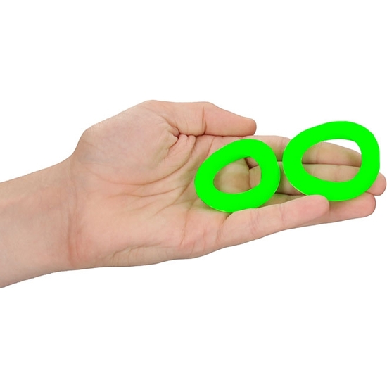 OUCH! - 2 PCS COCK RING SET - GLOW IN THE DARK image 4