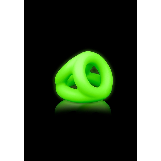 OUCH! - COCK RING & BALL STRAP - GLOW IN THE DARK image 0
