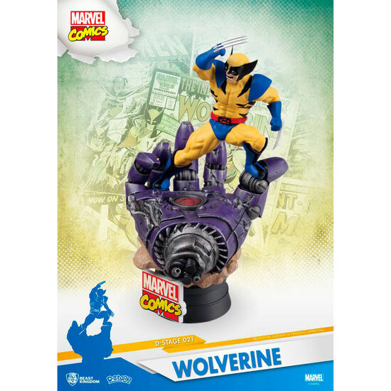 FIGURA DIORAMA LOBEZNO X-MEN MARVEL 16CM image 1