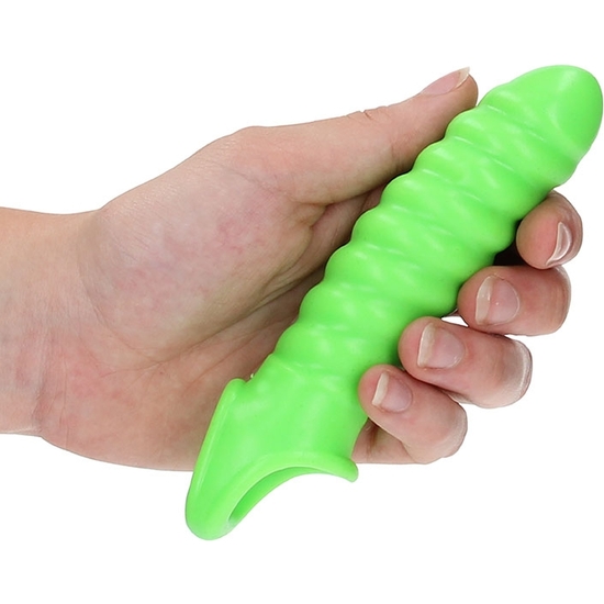 OUCH! - SWIRL STRETCHY PENIS SLEEVE - GLOW IN THE DARK image 4