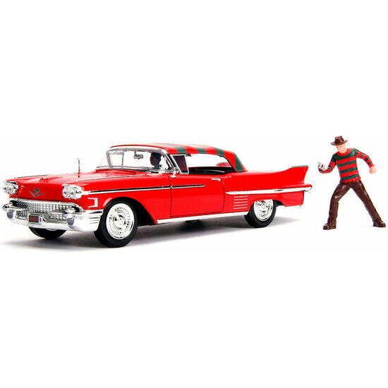 SET FIGURA + COCHE METAL CADILLAC SERIES 62 1958 PESADILLA EN ELM STREET image 0