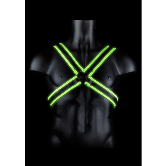 OUCH! - CROSS HARNESS - GLOW IN THE DARK image 0