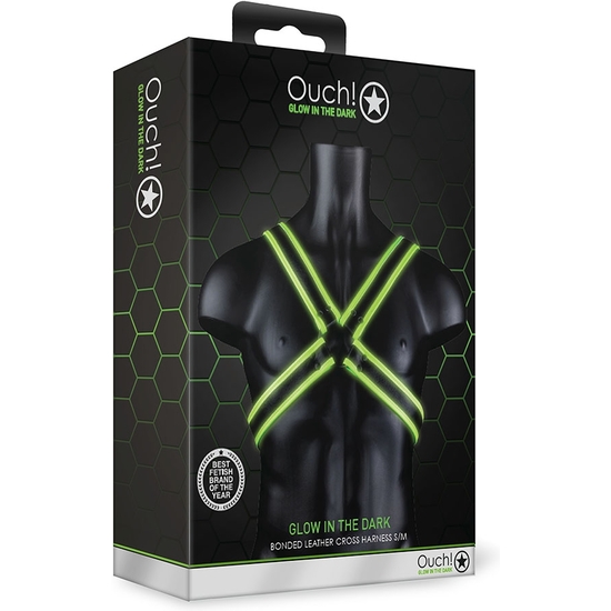 OUCH! - CROSS HARNESS - GLOW IN THE DARK image 1
