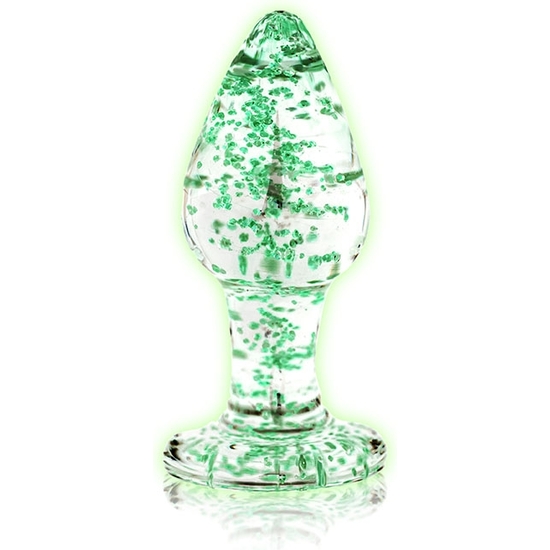 OUCH! - GLASS BUTT PLUG - GLOW IN THE DARK - LARGE image 3