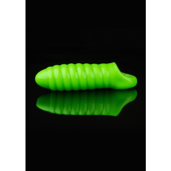 OUCH! - SWIRL THICK STRETCHY PENIS SLEEVE - GLOW IN THE DARK image 0