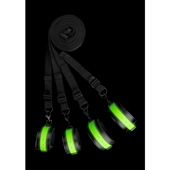 OUCH! - BED BINDINGS RESTRAINT KIT - GLOW IN THE DARK image 3